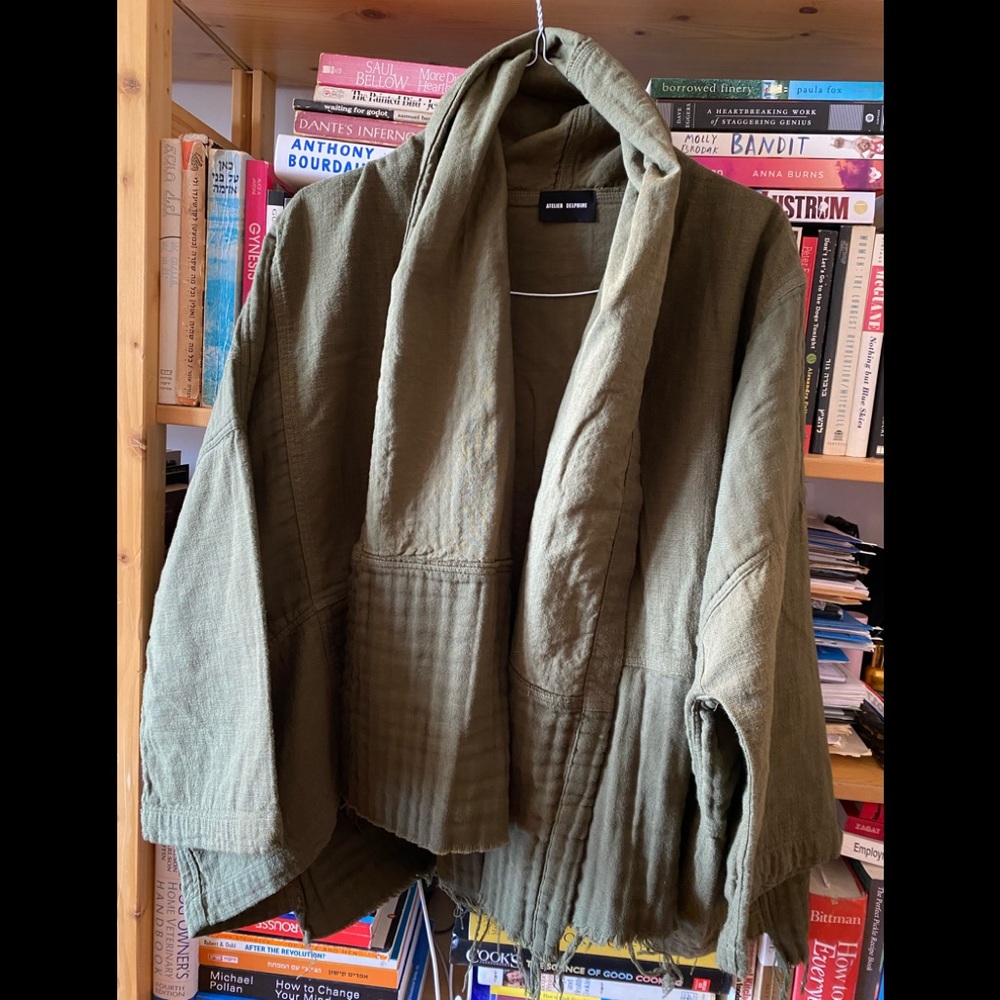 Atelier Delphine cropped haori jacket hunter green